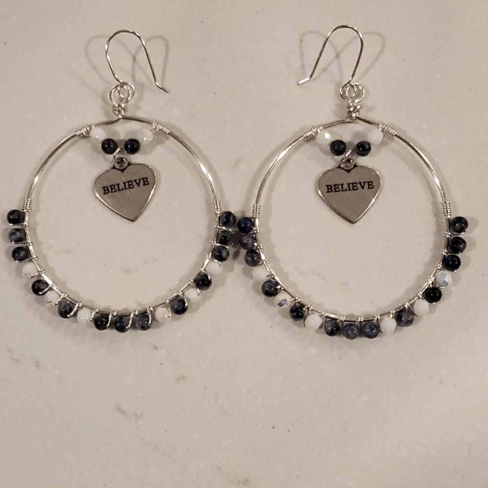 Handmade Sterling Silver hoops
